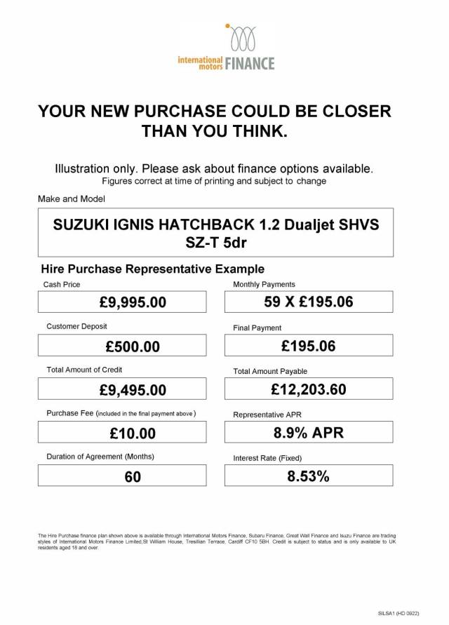 2019 Suzuki Ignis 1.2 Dualjet SHVS SZ-T 5dr